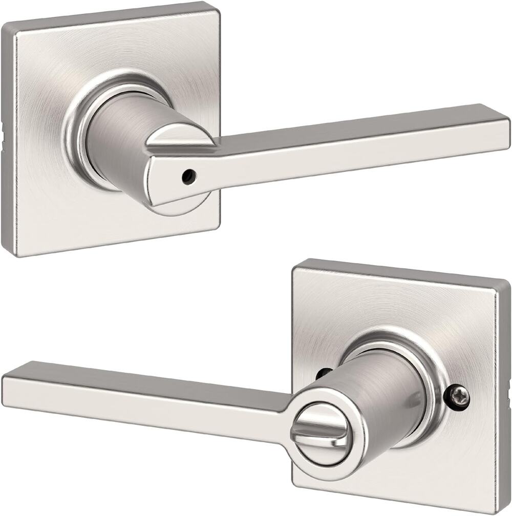 Kwikset Casey Interior Privacy Door Handle With Lock, Door Lever For Bathroom An